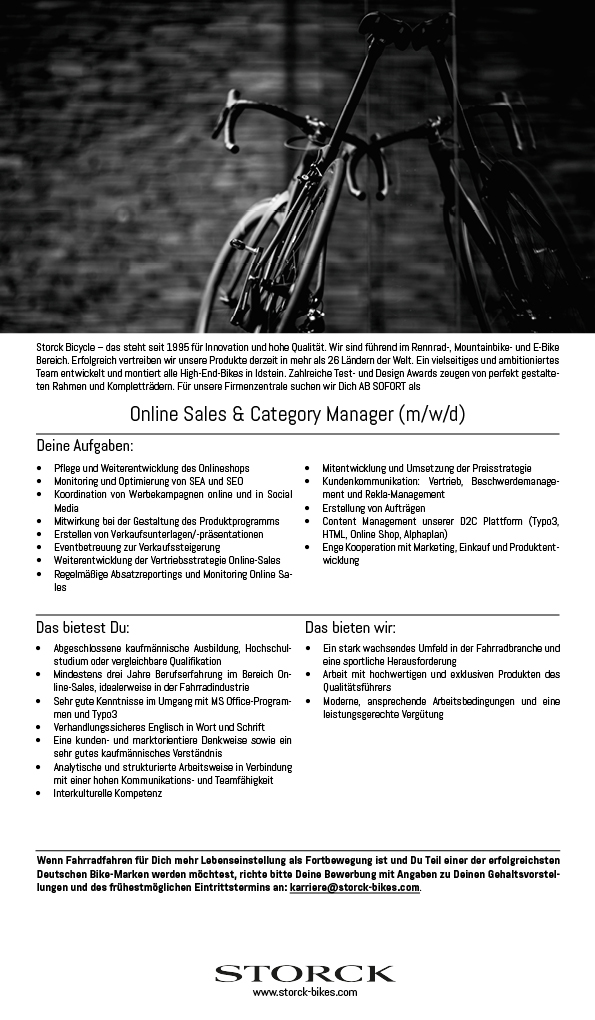 Online Sales & Category Manager (m/w/d)